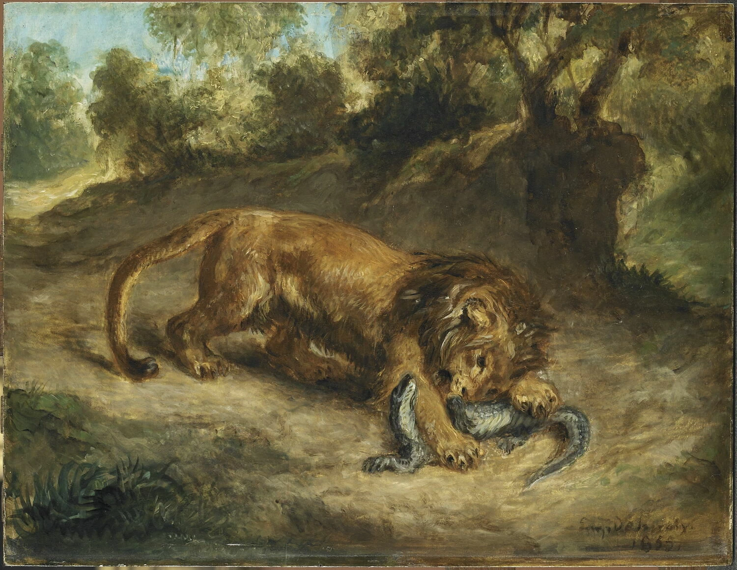 Leone e caimano - Museo del Louvre, Parigi